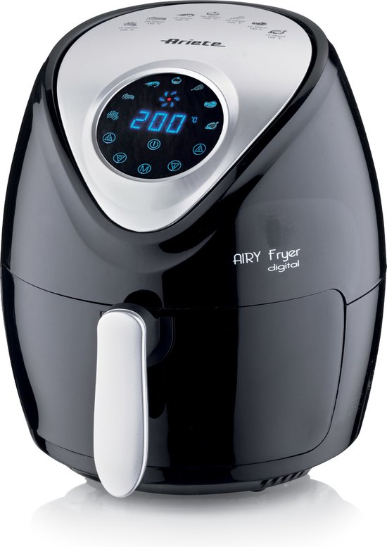 Ariete 4616/00 Einzelgerät 3,5 l Freistehend 1300 W Heißluftfritteuse Schwarz, Silber