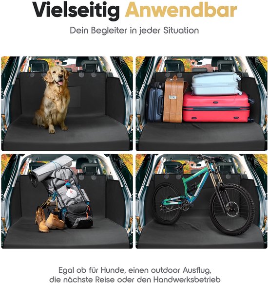 Heroism Kofferraumschutz Hund mit Seiten- und Stoßstangenschutz - Universal-Kofferraum-Hundedecke wasserdicht und kratzfest - Kofferraumdecke Hunde
