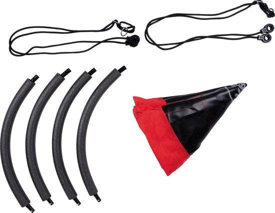 Abfallschaukel - Outdoor-Schalenschaukel - Ã˜110cm - Tragfähigkeit von 150 KG - Runde Schaukel - Schwarz/Rot