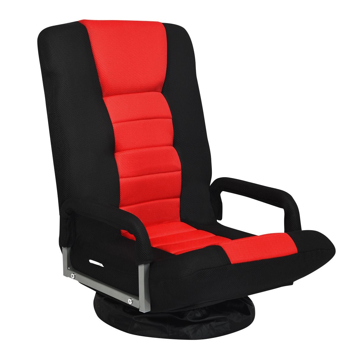 Coast Boden Stuhl Swivel Relax - Bis 140 kg - 61–87 x 55 x 75 cm (L x B x H) - Rot/Schwarz