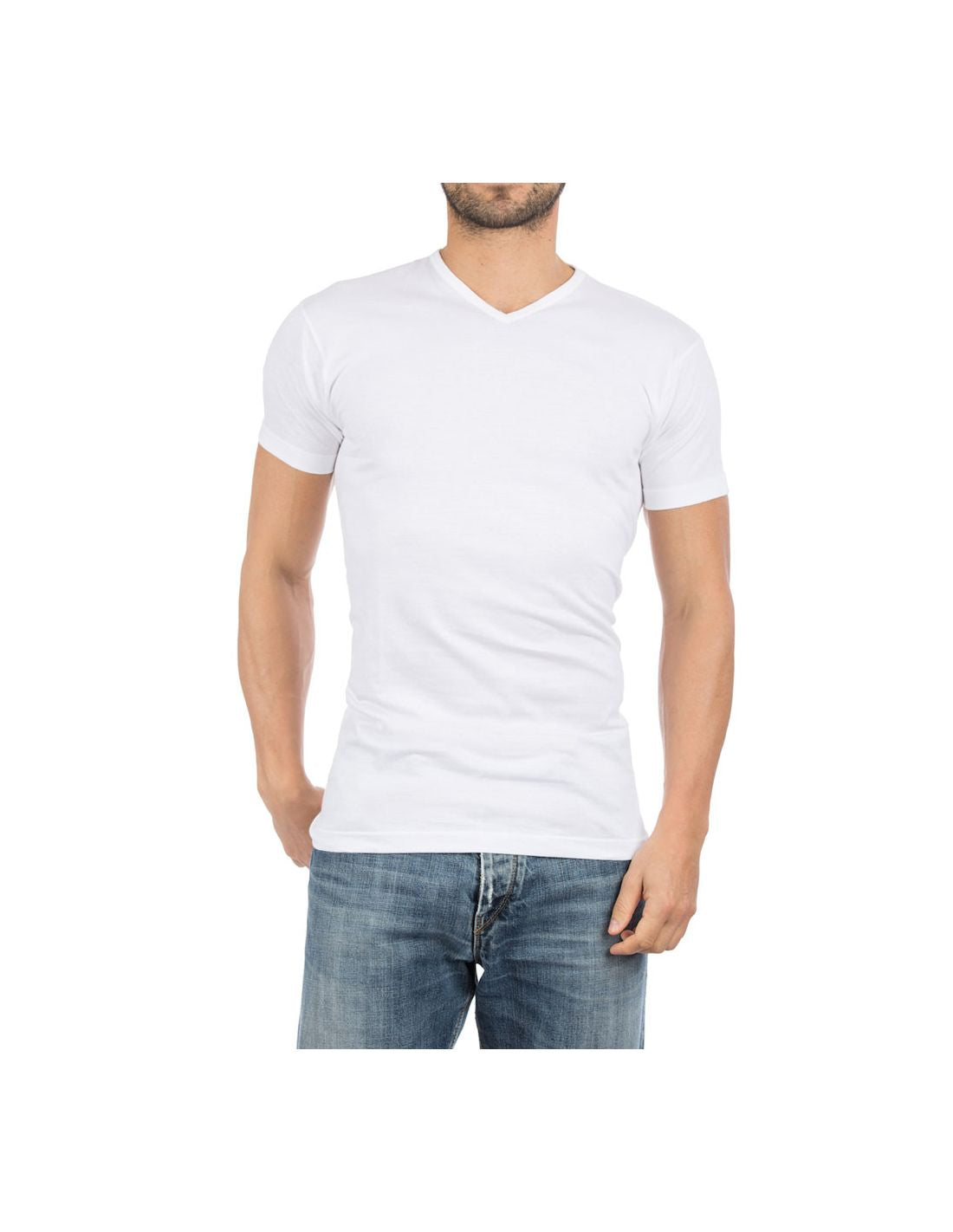 Alan Red - 4x T-Shirt - Männer - Derby Weiß - Größe M