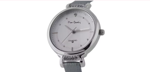 Pierre Cardin Classic Damenuhr Blau/Silber – Lederarmband – Mit Schmuckset und Kristallen