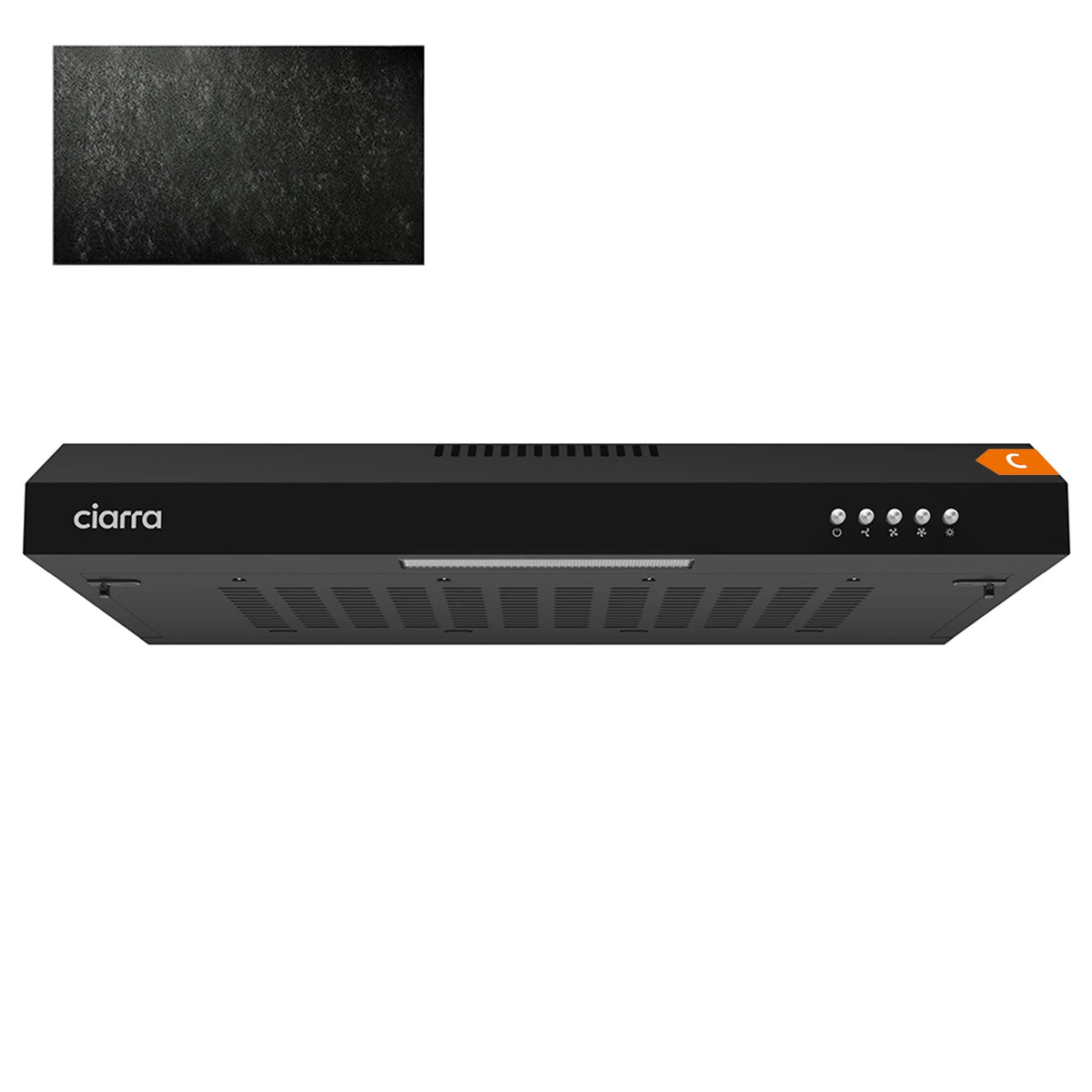 Ciarra CBCB6903 Dunstabzugshaube – 60 cm – schwarz