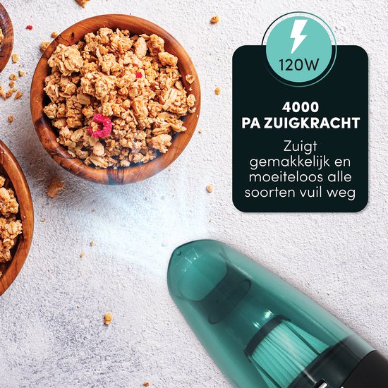 STAUS&BACH Supernova - Handstaubsauger für Tierhaare und Flüssigkeiten - Leichter Handstaubsauger fürs Auto - Schwarz