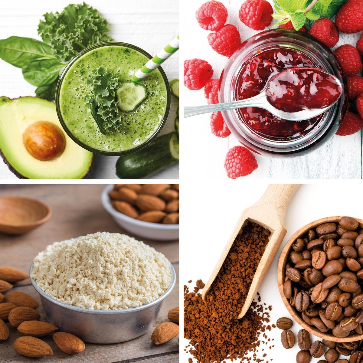 KitchenBrothers Smoothie Mixer - 13-teiliges Set - 4 Becher - Smoothie Maker To Go - 350W - Edelstahl