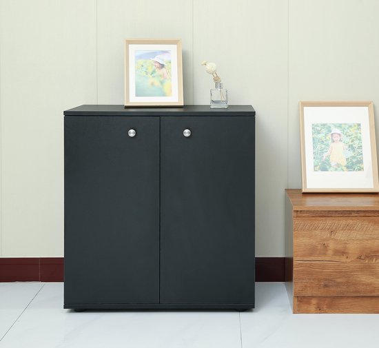 Aktenschrank Sideboard - multifunktionaler Aufbewahrungsschrank - schwarz