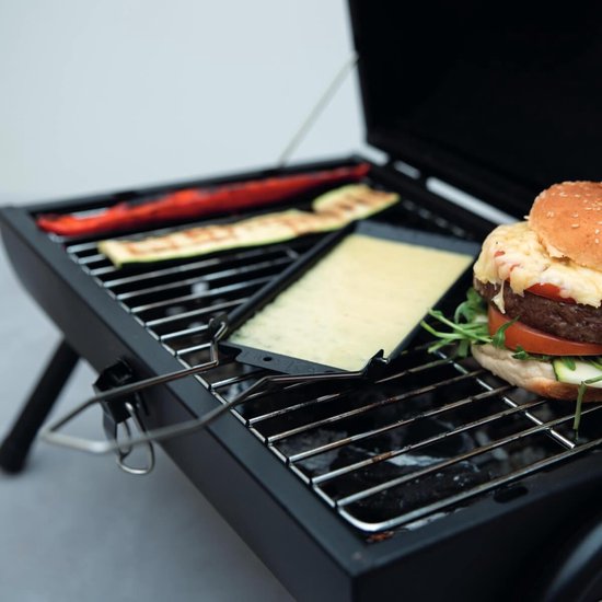 Boska Cheese Barbeclette® - für BBQ - Käsepfanne mit Spatel - Schwarz - 175x85 mm