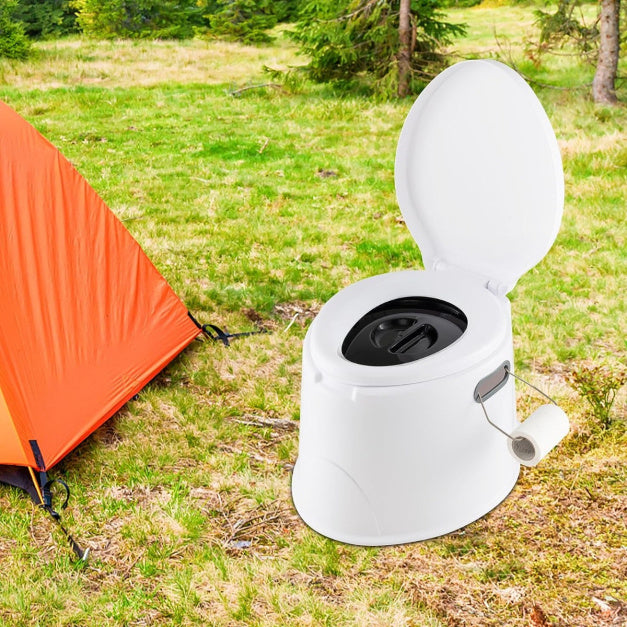 Coast Camping Toilette Tragbare Reisetoilette - Weiß