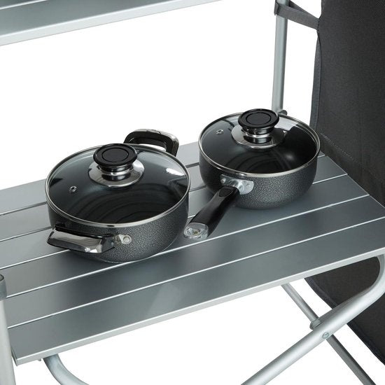 tectake - Campingküche Abm. 172 x 52 x 104cm schwarz - 403344