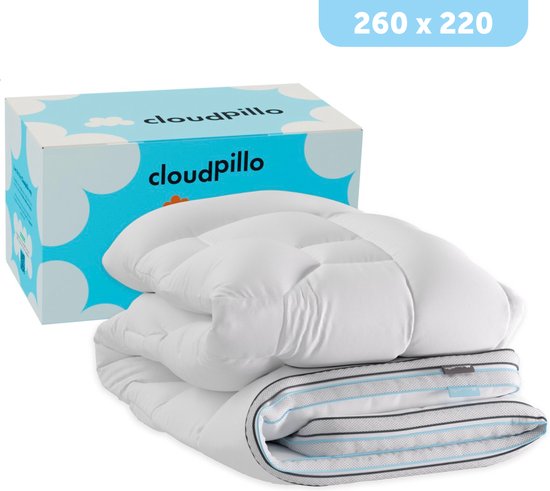 Cloudpillo 4-Jahreszeiten-Bettdecke - 3D Air Mesh - 260x220 cm - 30 Tage Probeschlafen - Doppel-Bettdecke - Sommer-Bettdecke & Winter-Bettdecke