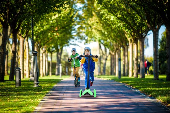 No Fear Kids Scooter - 3 Räder - Für Jungen und Mädchen - Für Kinder von 2 bis 5 Jahren - Maximalgewicht 20 kg - Lenkerhöhe 66 cm - Aluminium - Rot