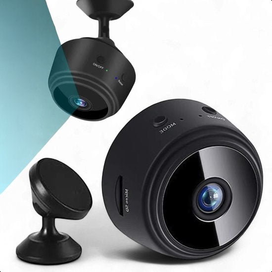Tech Essentials Mini-Spionagekamera – 1080p – mit WLAN-App – Mikro-Überwachungskamera – für den Innenbereich – Spionage – Nannycam – Abhörgerät – Schwarz