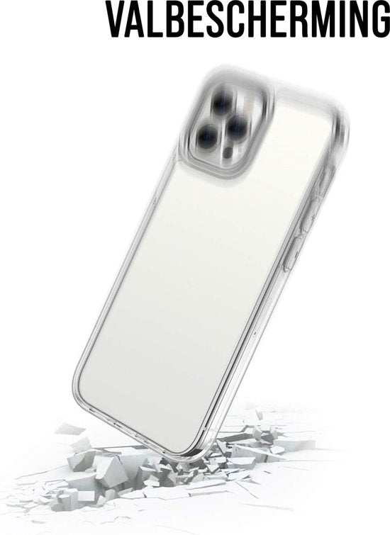 Podec Handyhülle, transparent, passend für das iPhone 12 Pro Max – transparente Hülle und Displayschutzfolie aus Glas