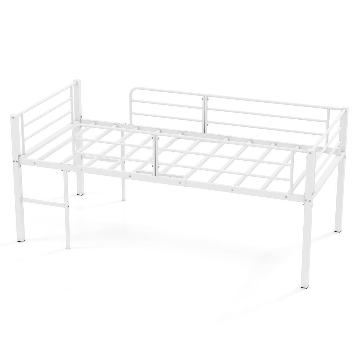 Coast Hochbett mit Lattenrost – platzsparendes Etagenbett – Metallgestell – schwarz