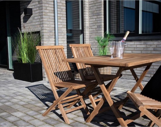 House Nordic Gartenstuhl - 2er Set - Max. 120 kg - Teakholz - 62 x 46 x 89 cm