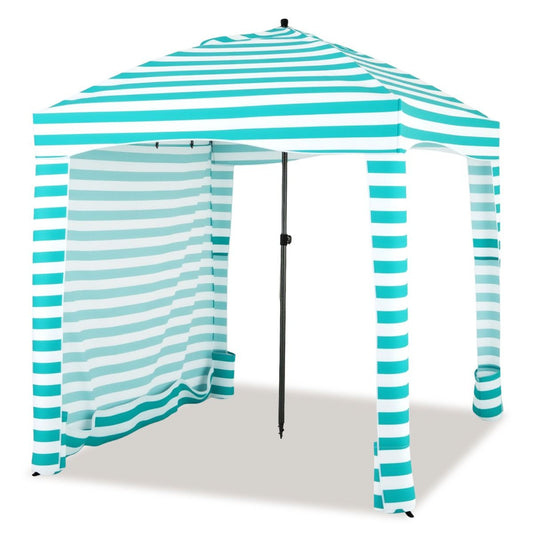 coast Beach Tent - faltbar 183 x 183 x 215-240 cm Grün/Weiß