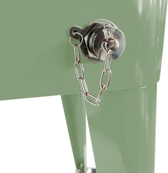 AXI Retro Cooler Grün – Kühlbox mit abnehmbarem Deckel und Flaschenöffner – Mit 2 Rädern und Bremse – 76 l Fassungsvermögen
