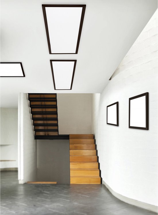 Trio leuchten - LED-Deckenleuchte - Deckenleuchte - 31W - Warmweiß 3000K - Dimmbar - Rechteckig - Schwarz - Aluminium