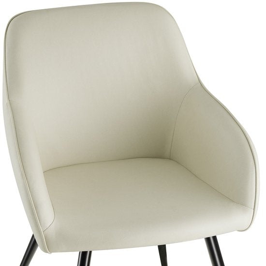 tectake - Stuhl Marilyn Stoff creme/schwarz