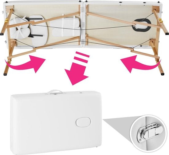 tectake - Massageliege Behandlungsliege - 7,5 cm hohe Matratze + Rollenkissen und Tragetasche - Behandlungsliege - inkl. Aufbewahrungstasche - faltbar