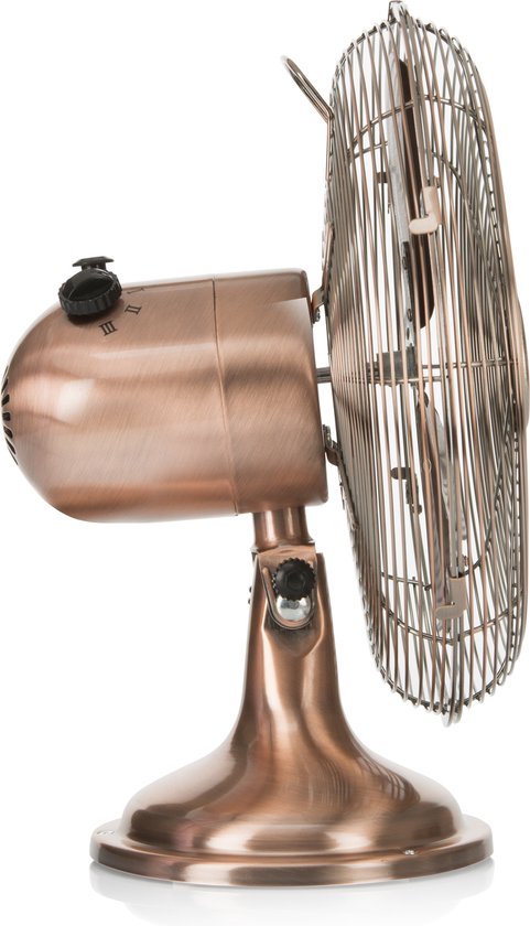 Tristar VE-5970 - Retro-Tischventilator - Ø30 cm - Kupferausführung - 3 Geschwindigkeitsstufen