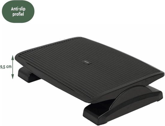 BRASQ Ergonomische Fußstütze für den Schreibtisch - Schreibtischzubehör - Verstellbar - Anti-Rutsch - Fußstütze Bank