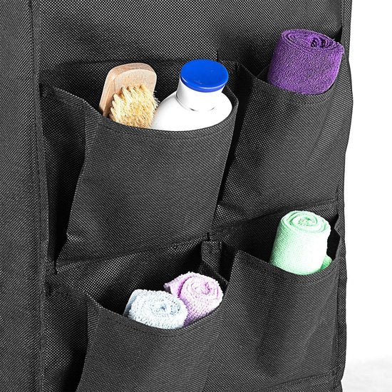 Schuhschrank / Schuhregal M - 9 Ebenen - Stoff - Schwarz - Inkl. Seitentaschen