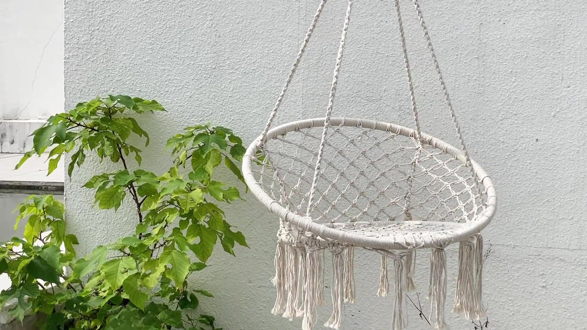 Terrabeta-Hängesessel aus Poly-Baumwolle – beige