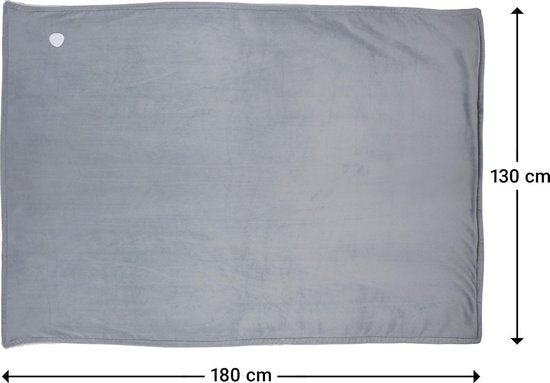 Tomado TEB1802G - Elektrische Heizdecke - Wickeldecke - superweiches Fleece - 180 x 130 cm