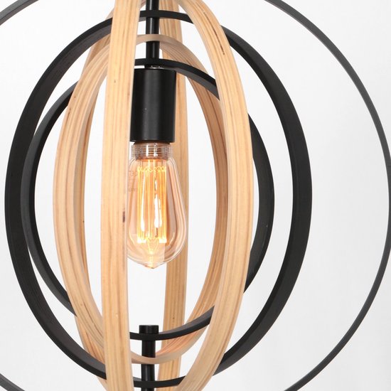Anne Lighting – Hängeleuchte – Muoversi – natur – Holz – Ø 45 cm – E27 – 3491BE