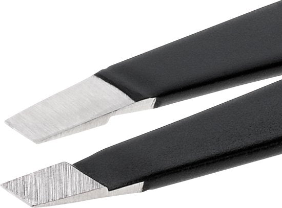 Tweezerman Slant Pinzette Midnight Sky – Augenbrauenpinzette – Professionelle Präzisionspinzette mit schräger Spitze – Zum Zupfen und Entfernen von Härchen – Edelstahl – Geeignet für feine und krause Haare – Augenbrauenpinzette