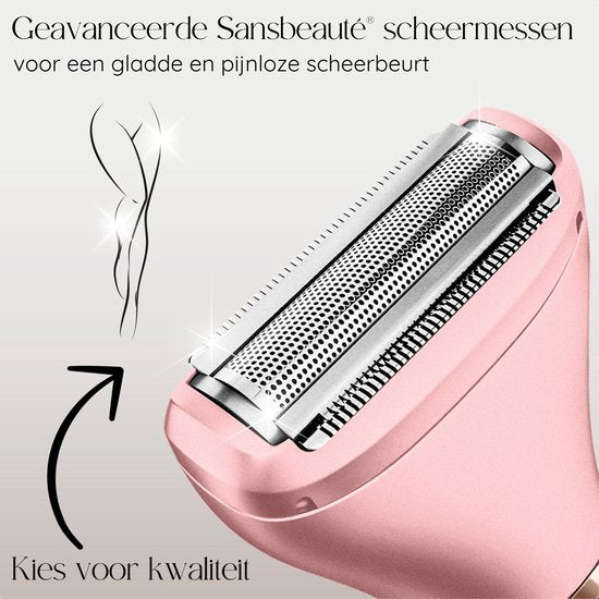 Sansbeauté® 3-in-1 Ladyshave - Elektrisch - Trimmer - USB Wiederaufladbar
