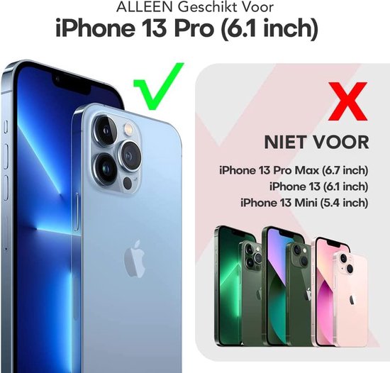Podec iPhone 13 Pro Hülle, transparent – Set mit 2x Displayschutzfolie + 2x Kameraschutzfolie – Handyhülle mit Schutzglas – Transparente Hülle