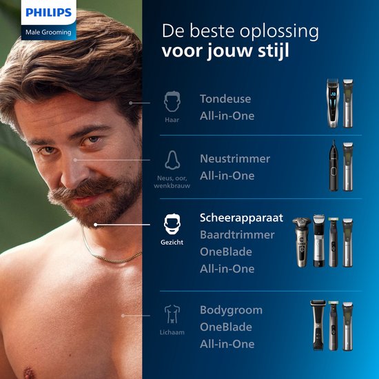 Philips Shaver Series 5000 – Elektrorasierer – Nass- und Trockenrasur – SkinIQ-Technologie – S5889/11