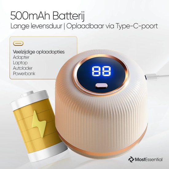 MostEssential Premium Elektro-Fusselentferner LR06 - Fusselentferner - USB-C Schnellladefunktion - Kabellos - Classic Edition