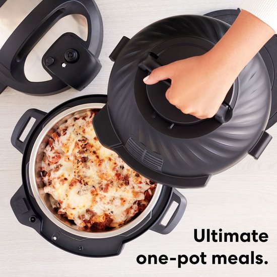 Instant Pot Duo Crisp 7,6 l Multikocher + Heißluftfritteuse – 11-in-1-Schnellkochtopf – Slow Cooker – Sous-vide – Heißluftfrittieren – Zwei-Deckel-System – Bis zu 8 Portionen