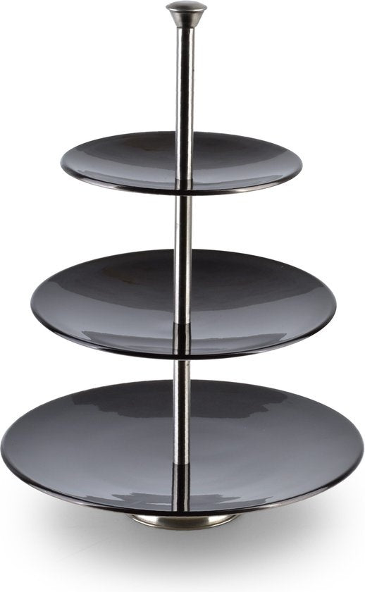 Etagere aus Edelstahl - 36,5 cm - glänzend