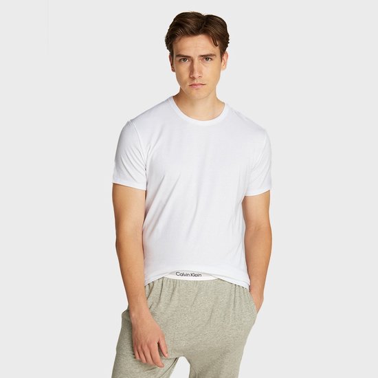Calvin Klein Herren 3er-Pack T-Shirts mit Rundhalsausschnitt, weiß
