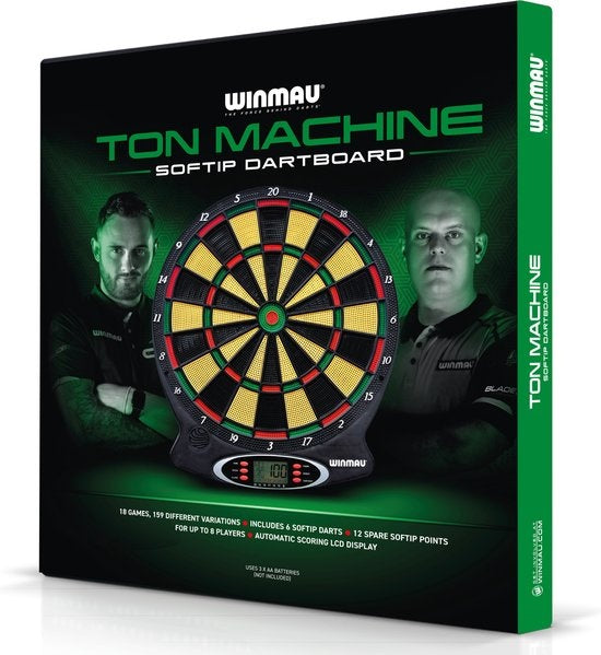 WINMAU - Ton Machine softip elektronisch dartbord met darts