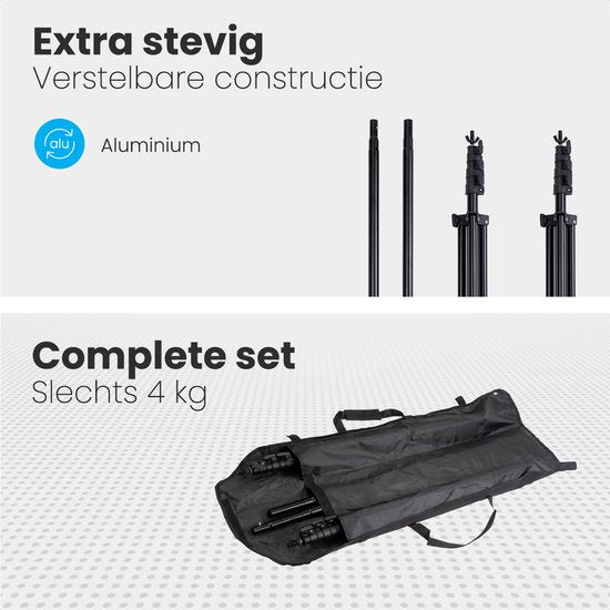 Auronic Backdrop System - Komplettset - ohne Tuch - verstellbar - 300 x 260cm