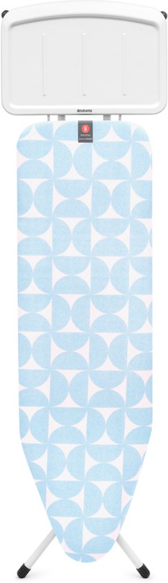 Brabantia Perfect Flow Bügelbrett B – mit Halterung für die Dampfeinheit – 124 x 38 cm – Fresh Breeze