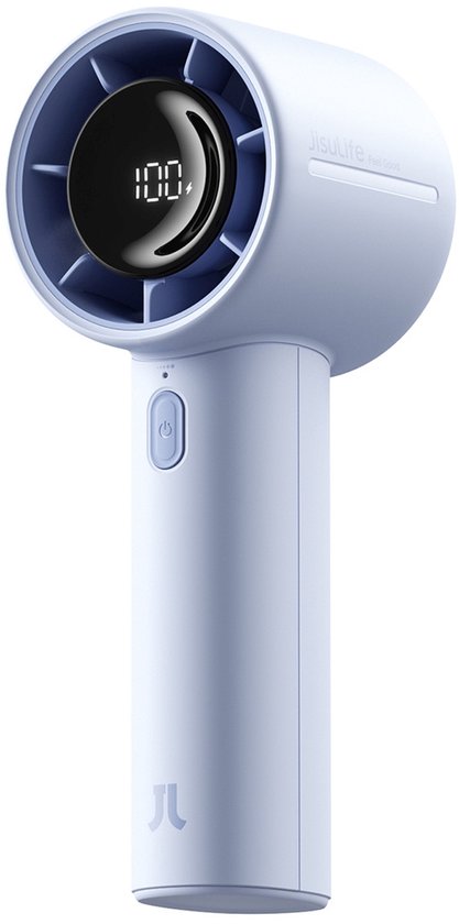 Jisulife Handheld Fan 10S – Tragbarer Ventilator – LED-Anzeige – 5000 mAh – Blau