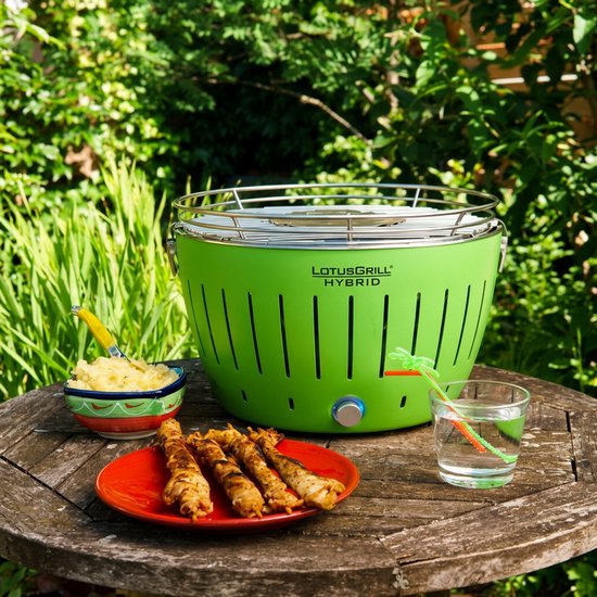 LotusGrill Classic Hybrid Tischgrill – Ø 350 mm – Grün