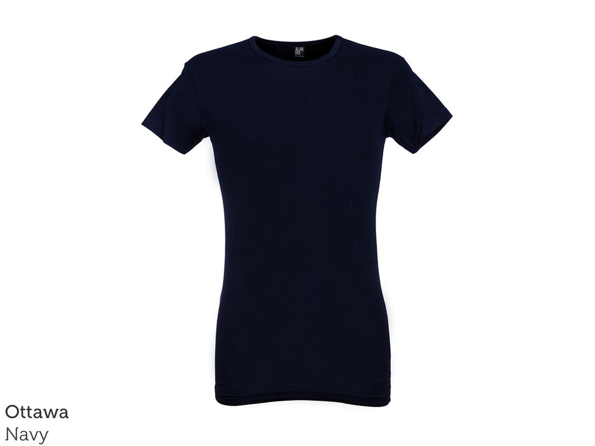Alan Red Basic T-Shirt – 4er-Pack – Größe L – Schwarz