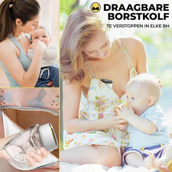 Oemmie Elektrische Milchpumpe – Freihand-Milchpumpe – Kabellose Milchpumpe – Tragbar – Doppel-Milchpumpe – BPA-frei – Wiederaufladbarer Akku –