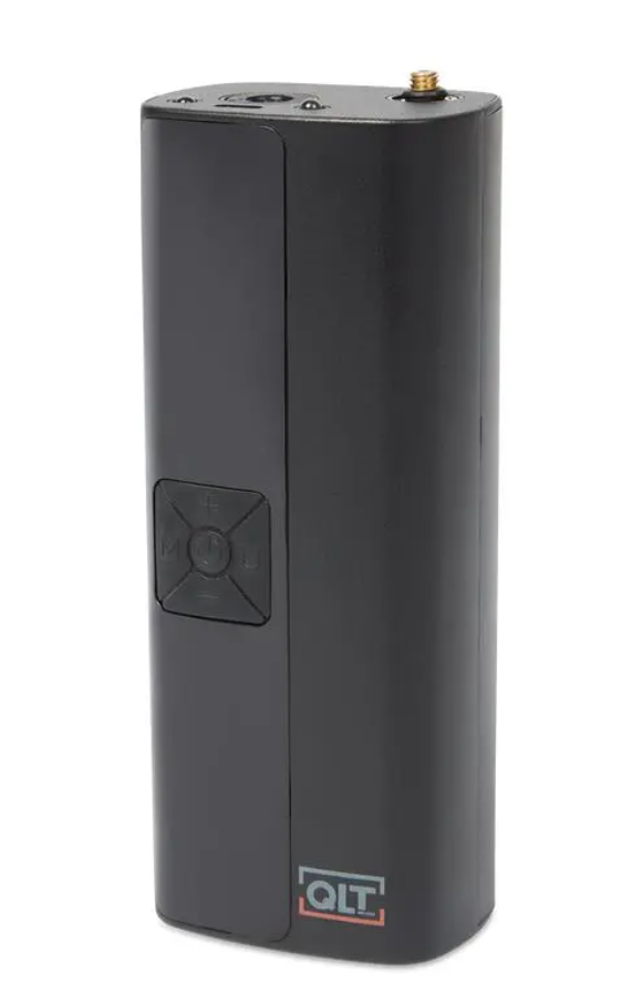 QLT Kabelloser Luftkompressor – über USB aufladbar – LCD-Display mit LED-Beleuchtung – Schwarz – 5,5 x 4,5 x 19,8 cm