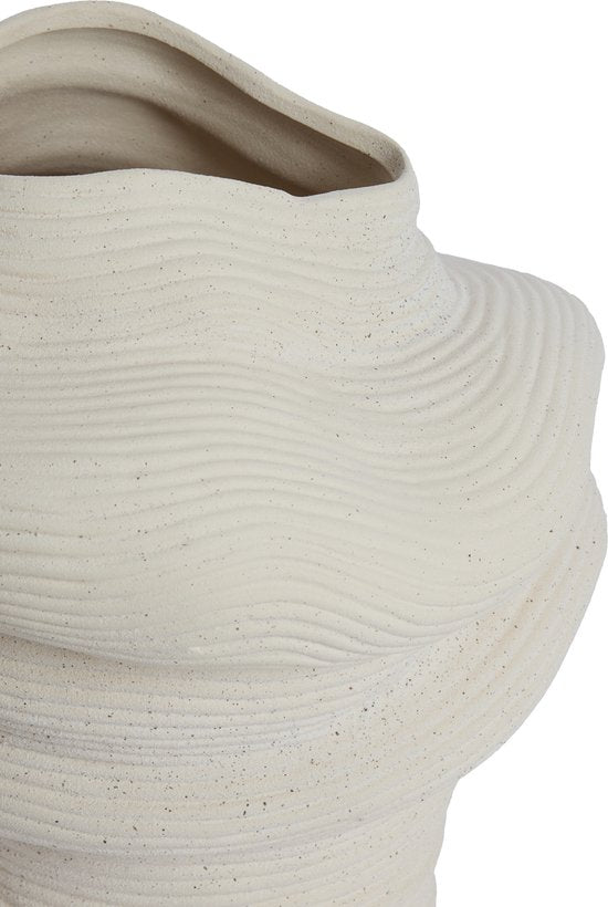 Light & Living Vase Luzz aus Keramik, 34cm - Matt Creme