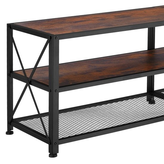 tectake - TV-Schrank - Indianapolis - industriell dunkelbraun - 404543