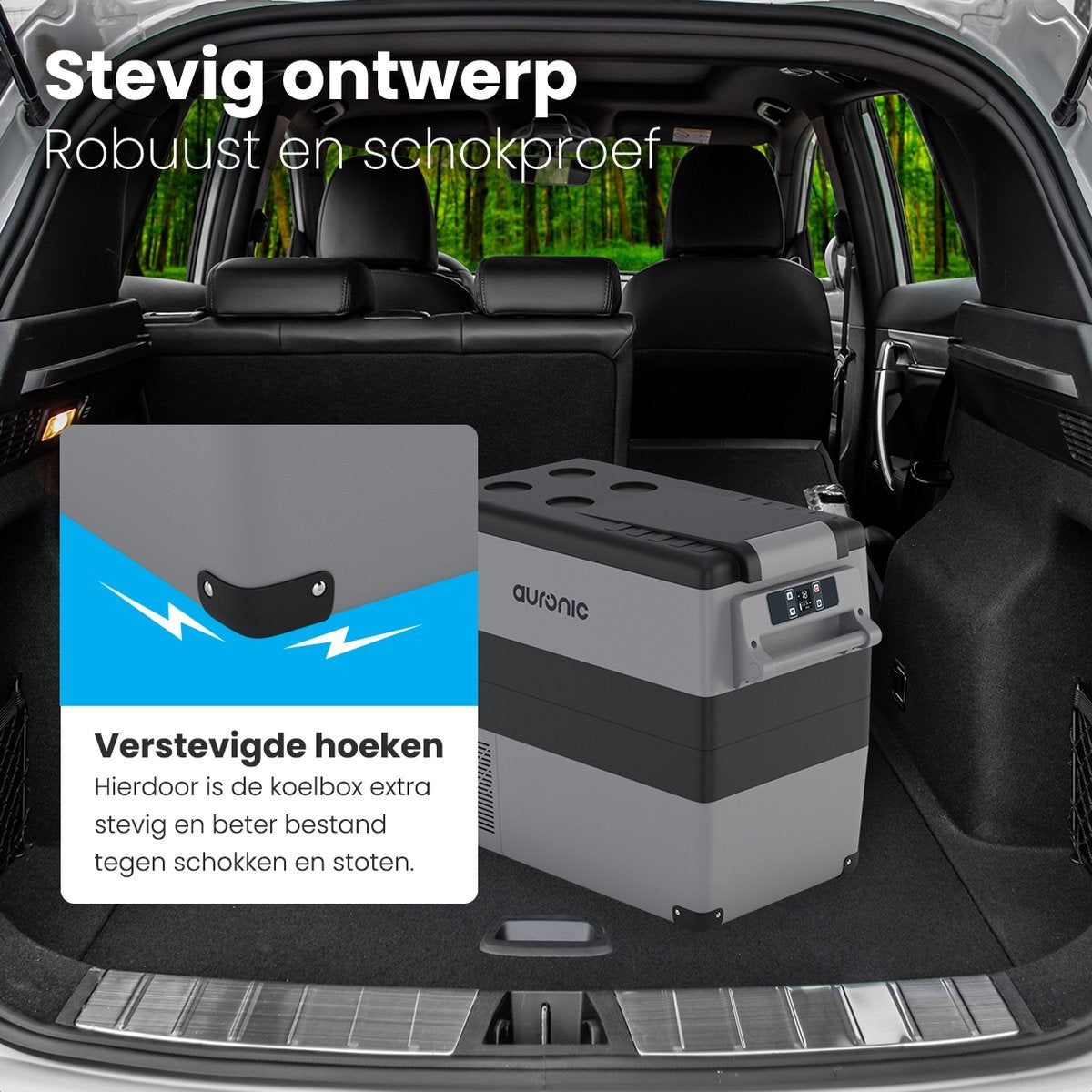 Auronic Electric Compressor Cooler - 49.5L - Autoladegerät 12V Steckdose 230V - Grau