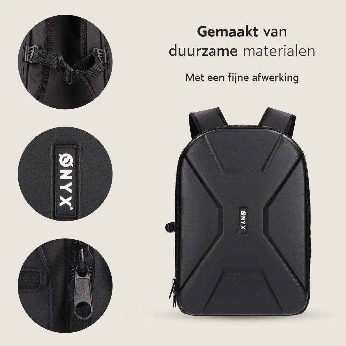 ONYX Kameratasche mit Laptop-Fach - SLR-Kamerarucksack - Spritzwassergeschützt - Drohnen - Hartschalen-Reisetasche
